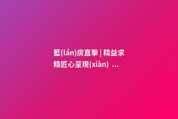 藍(lán)房直擊 | 精益求精匠心呈現(xiàn)，金麟府交付了一個(gè)圓滿答卷